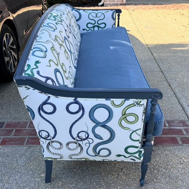 Sheraton Sofa With Schumacher Giove Upholstery For Sale - Image 10 of 14