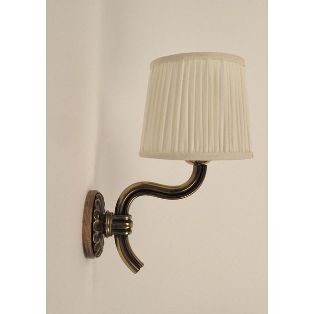 1930s Vintage Brass Wall Sconces from Hugo Gorge, 1937 For Sale - Image 5 of 18