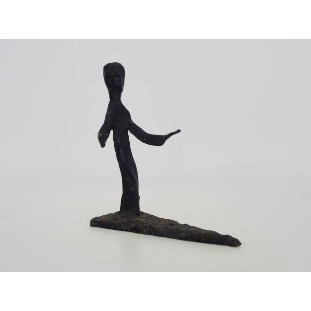 Black Brutalist Cast Iron Sculpture, 1960s For Sale - Image 8 of 8