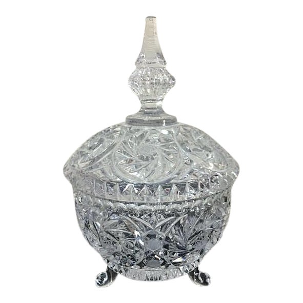 Imperlux Crystal Footed Candy Dish | Chairish