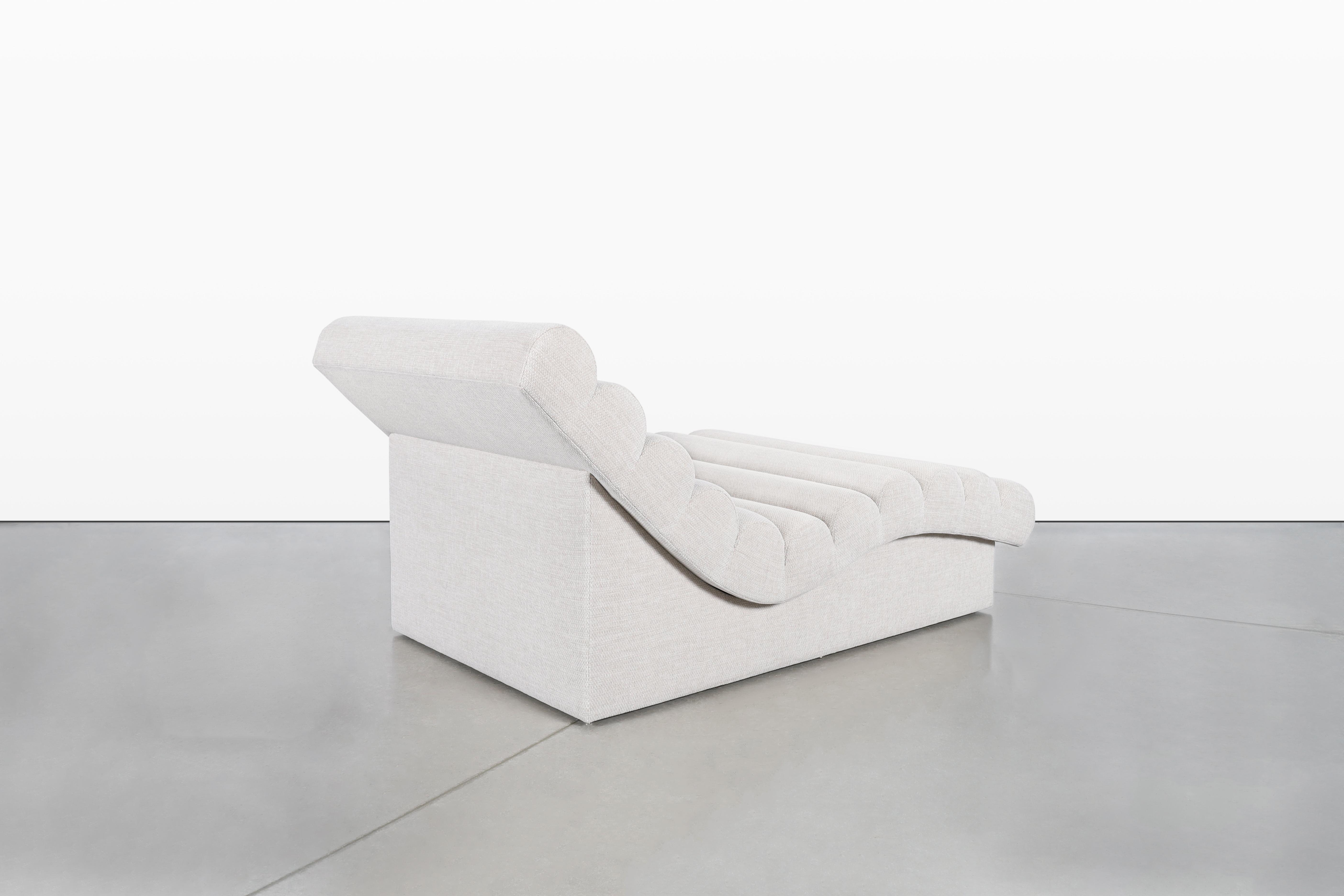 Mid-Century Modern “Wave” Chaise Lounge Styled After Adrian