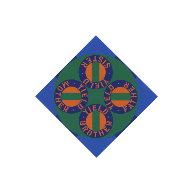 1997 Robert Indiana 'Yield Brother #2' Pop Art Multicolor,Blue,Green Usa Serigraph For Sale