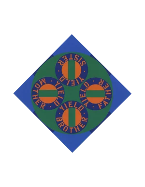 1997 Robert Indiana 'Yield Brother #2' Pop Art Multicolor,Blue,Green Usa Serigraph