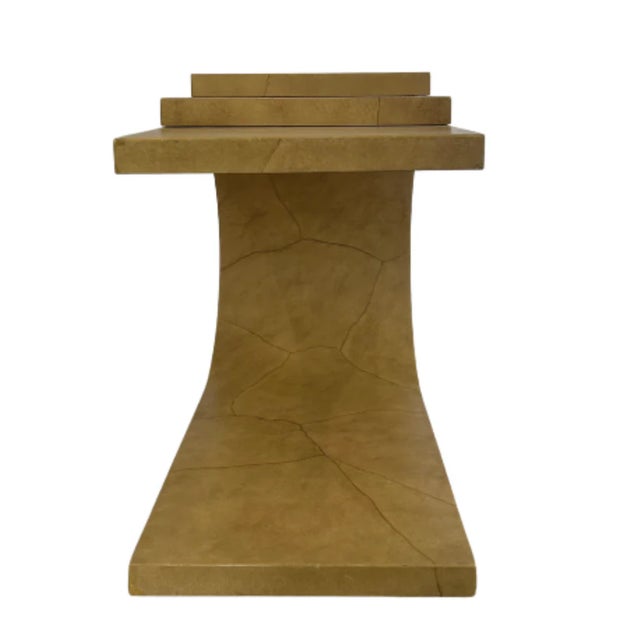 Animal Skin Karl Springer Style Console Table For Sale - Image 7 of 7