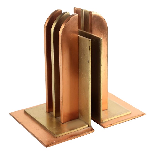 Art Deco Bookends by Von Nessen for Chase, 1930s, Set of 2 For Sale