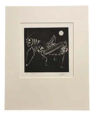 Mario Avati, Cricket, 1970, Mezzotint Print