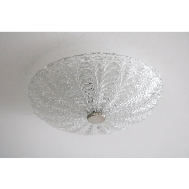 Mid-Century Crystal Glass Ceiling Lamp from Hillebrand, 1960s For Sale - Image 11 of 11