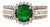 1.24ct Round Emerald Vintage Diamond Cocktail Ring in 14k Yellow Gold Size 5 For Sale