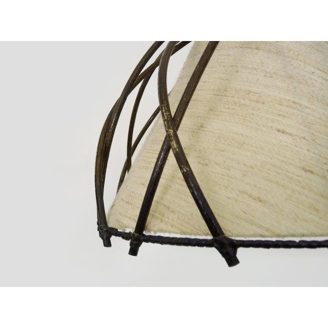Rattan and Bamboo Pendant Light by Louis Sognot, 1950s For Sale - Image 6 of 9