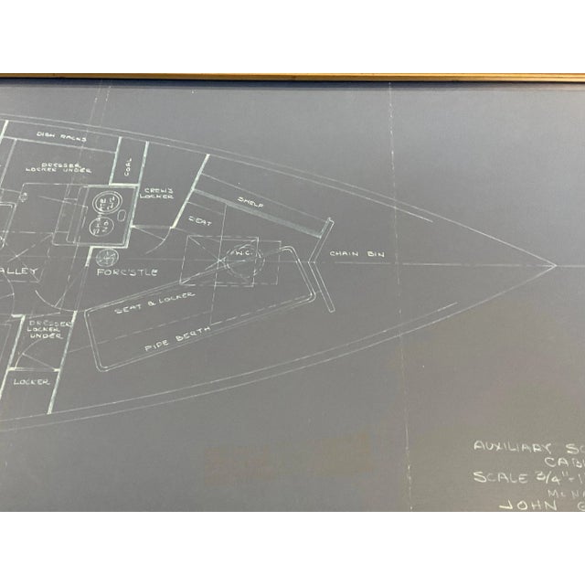 Early 20th Century Cabin Plan Blueprint of the Yacht “Spirit” For Sale - Image 5 of 9