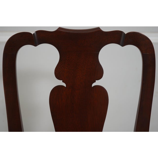 1990s Set of 6 Kindel Queen Anne Mahogany Dining Room Chairs For Sale - Image 5 of 18