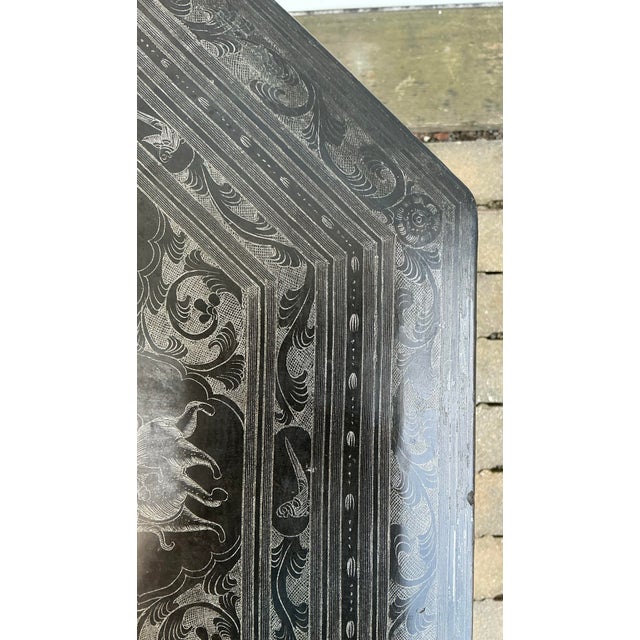 Antique Burmese Black Laquer Octagonal Table For Sale - Image 10 of 12