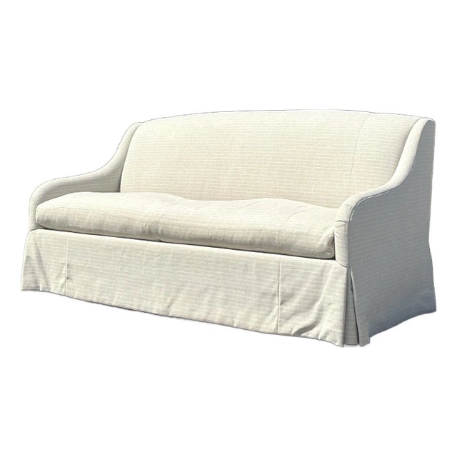 Vintage Boho Charles Stewart Pinstripe Sofa For Sale