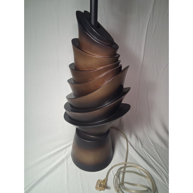 Vintage Sculptural Spiral Table Lamp For Sale In Detroit - Image 6 of 9