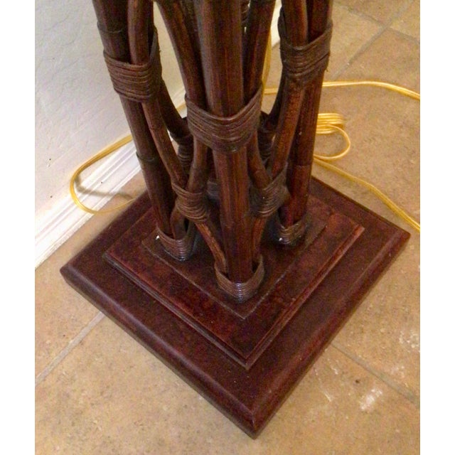 Boho Chic Vintage Twisted Bamboo Floor Lamp For Sale - Image 3 of 10