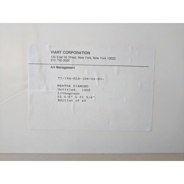 Contemporary Vintage New York City Empire State Building Lithograph Framed and Signed For Sale - Image 3 of 12