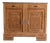 Low Art Deco Sideboard in Carved Oak and Grey Marble, 1930s For Sale
