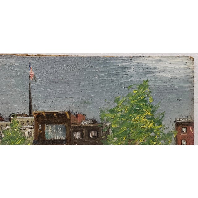 Impressionist Early 20th Century American City Landscape Oil Painting by F. Haley C.1910 For Sale - Image 3 of 9