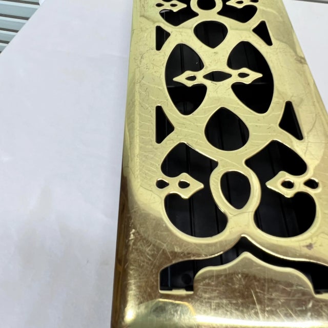 Vintage Brass Register Cover For Sale - Image 4 of 8