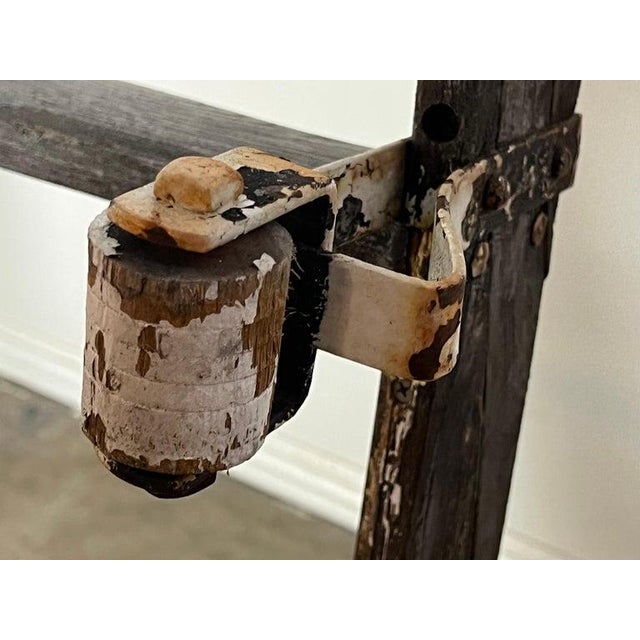 Antique Rustic Library Ladder, Iron & Wood With Distressed Patina For Sale - Image 14 of 18