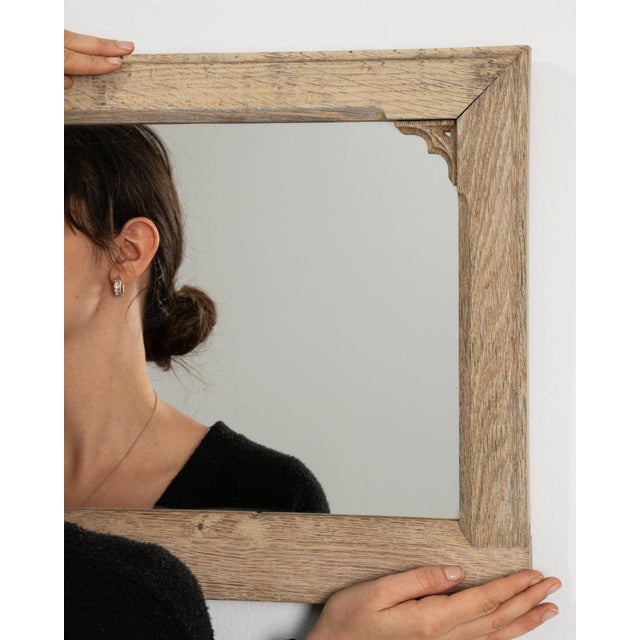 19th Century France Red Wood Mirror For Sale - Image 9 of 9