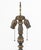 Neoclassical Style Ebonized and Giltwood Floor Lamp, with foliate design on circular base. 61" H x 10" Diameter....