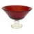 1960s Large Ruby Red Pedestal Centerpiece Bowl For Sale