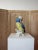 Spectacular life size beautiful colorful cockatoo parrot in porcelain signed Karl Ens from the 1930s. Height: 35 cm !...