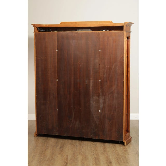 Wood Late 20th Century Francesco Molon Louis Philippe Style Cherry Illuminated Bookcase Etagere For Sale - Image 7 of 13