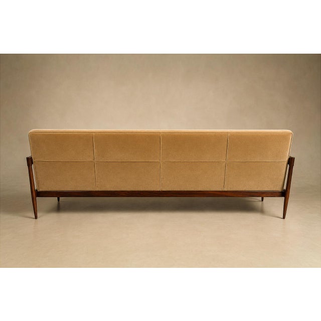 Sofa in Brazilian Rosewood and Camel Mohair by Móveis Provenzal, Brazil, 1960s For Sale - Image 12 of 17