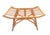 Mid-Century Modern Bentwood Bamboo & Rattan Saddle Bench Stool Ottoman For Sale - Image 3 of 9
