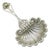 Vintage Italian Handmade Shell-Shaped 925 Sterling Silver Spoon, Padua, 1980s For Sale