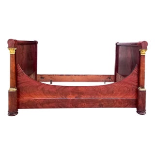 Empire Mercury-Gilded Corinthian Bronze Bed, 1810 For Sale