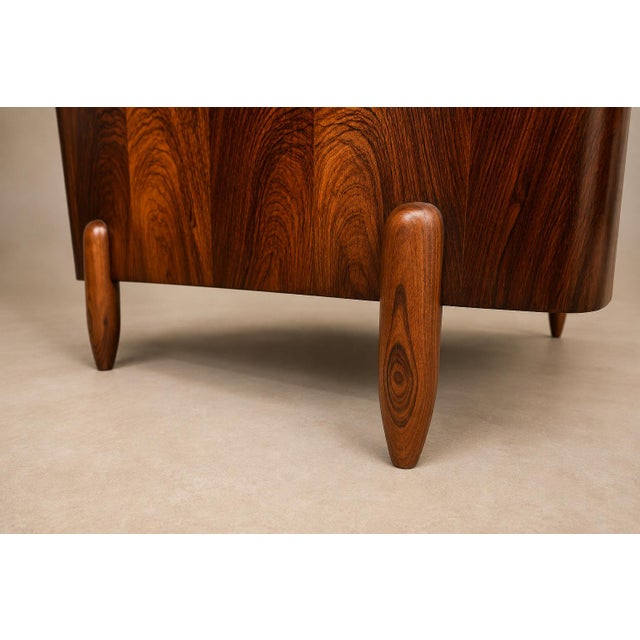 Pair of Brazilian Modern Armchairs in Rosewood & Velvet, Jd Móveis, 1960s For Sale - Image 4 of 18