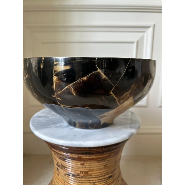 Mid-Century Modern Vintage Extra Large Horn Bowl, Made in France For Sale - Image 3 of 14