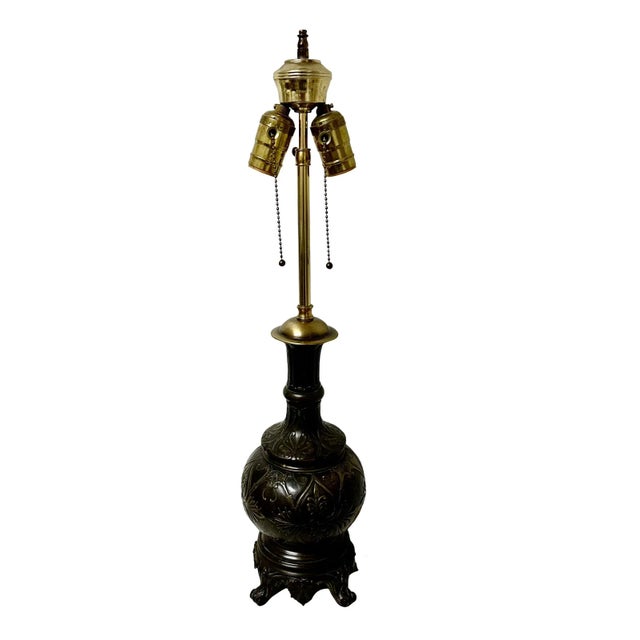 Metal Early 20th Century Vintage French Empire Lamp For Sale - Image 7 of 7