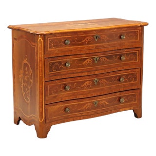 18th Century Baroque Walnut Chest of Drawers For Sale