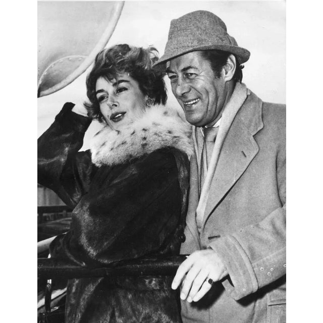 Vintage Photo. The English actor Rex Harrison with his wife Key Kendall.