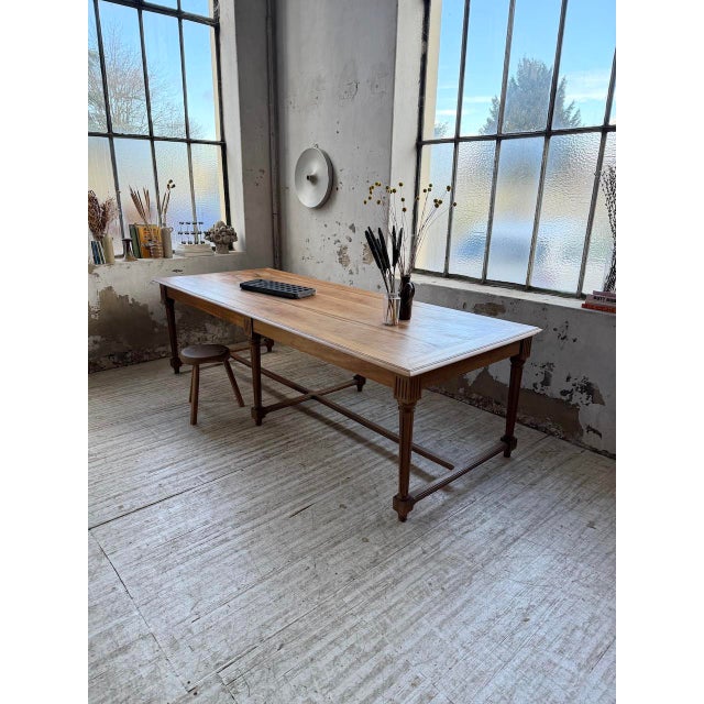 Walnut Farmhouse Conference Table, 1950s For Sale - Image 15 of 18