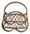 Vintage Pretzel Rattan Bamboo Magazine Rack Holder For Sale