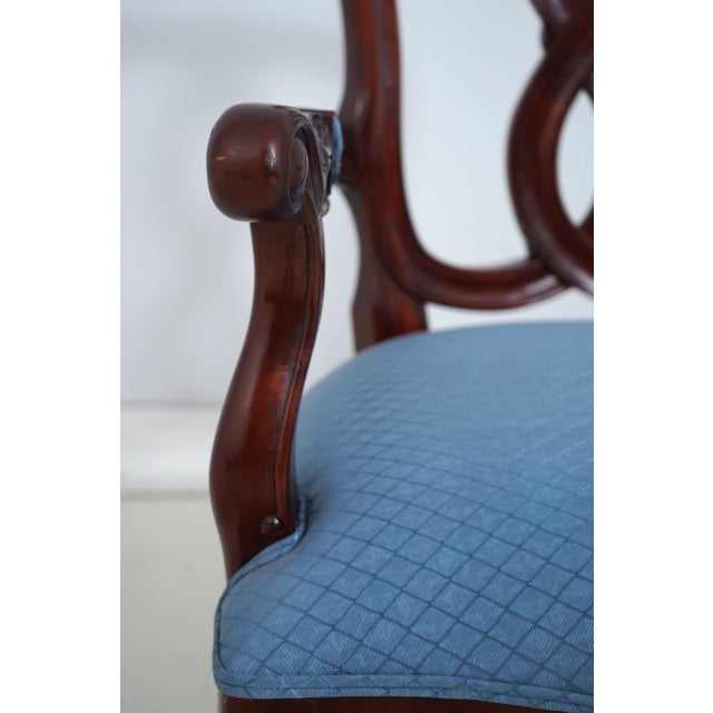 Pair of Mahogany Ribbon Back Armchairs For Sale - Image 9 of 18
