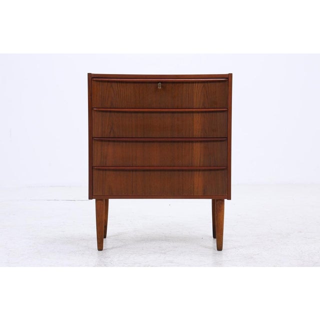 Mid-Century Teak Chest of 4 Drawers, 1960s For Sale - Image 3 of 14