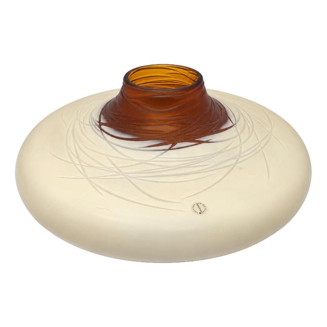 Low Glass Vase from Salviati For Sale