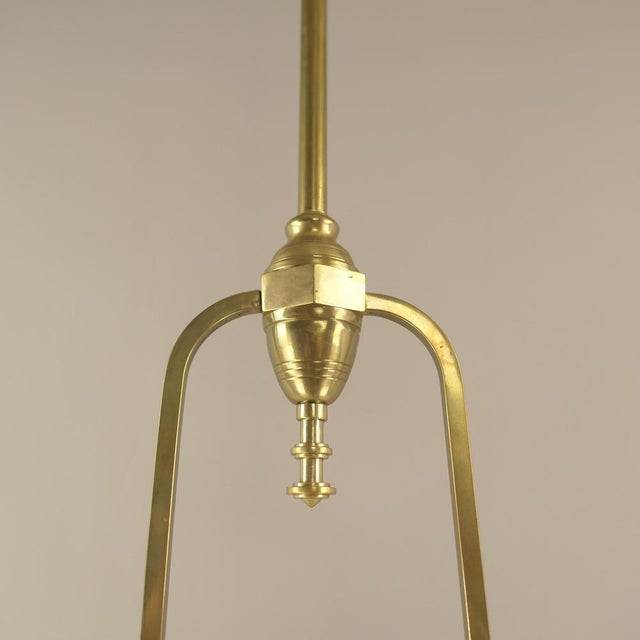 Art Nouveau Floral Brass Lamp, France, 1919 For Sale - Image 3 of 6
