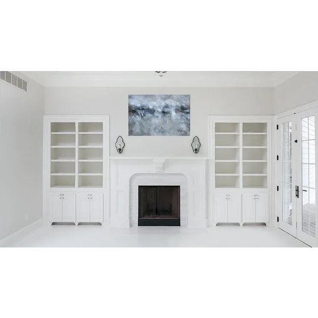 2020s "Duality" #3 in Series Original Monochrome Abstract Black and White Modern Landscape Painting For Sale - Image 5 of 6