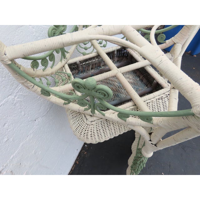 Victorian Woven Wicker Side Accent Chair 6590 For Sale - Image 17 of 17