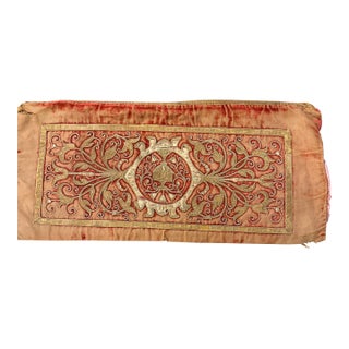 Mid 19th Century Italian Embroidered Pillow For Sale
