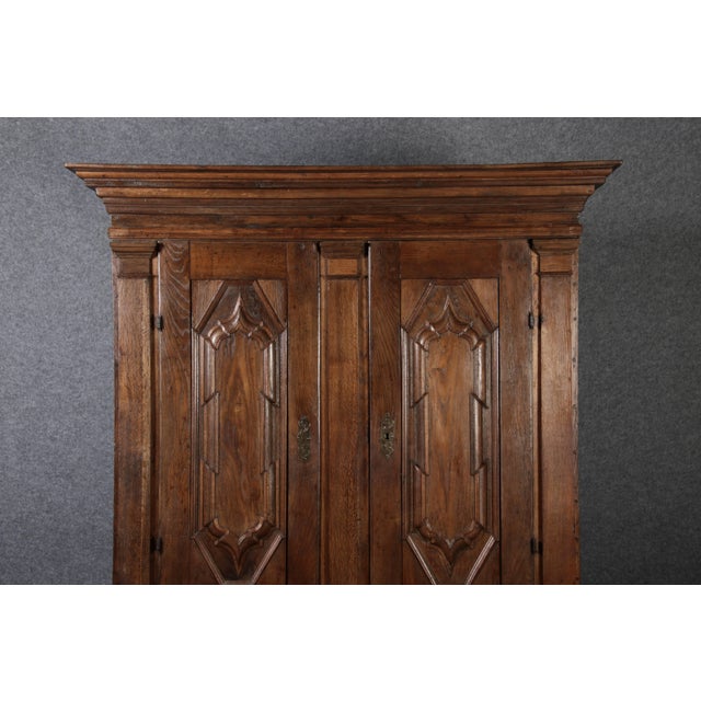 Early 18th Century Antique Baroque Cabinet with Bastion Panels, 1730 For Sale - Image 5 of 18