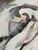Large Contemporary Abstract Floral Painting on Canvas in Silver Frame, White Blossoms Still Life For Sale - Image 9 of 9