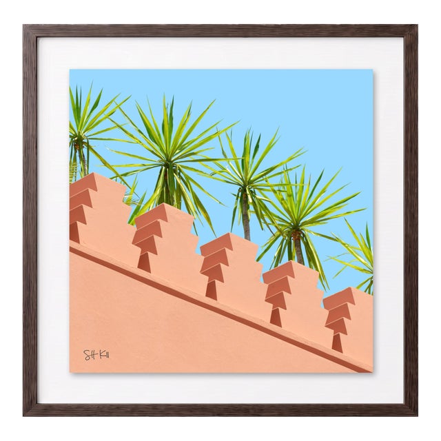 “Marrakesh 07” Giclee Archival Pigment Print 24x24 Framed in Walnut For Sale